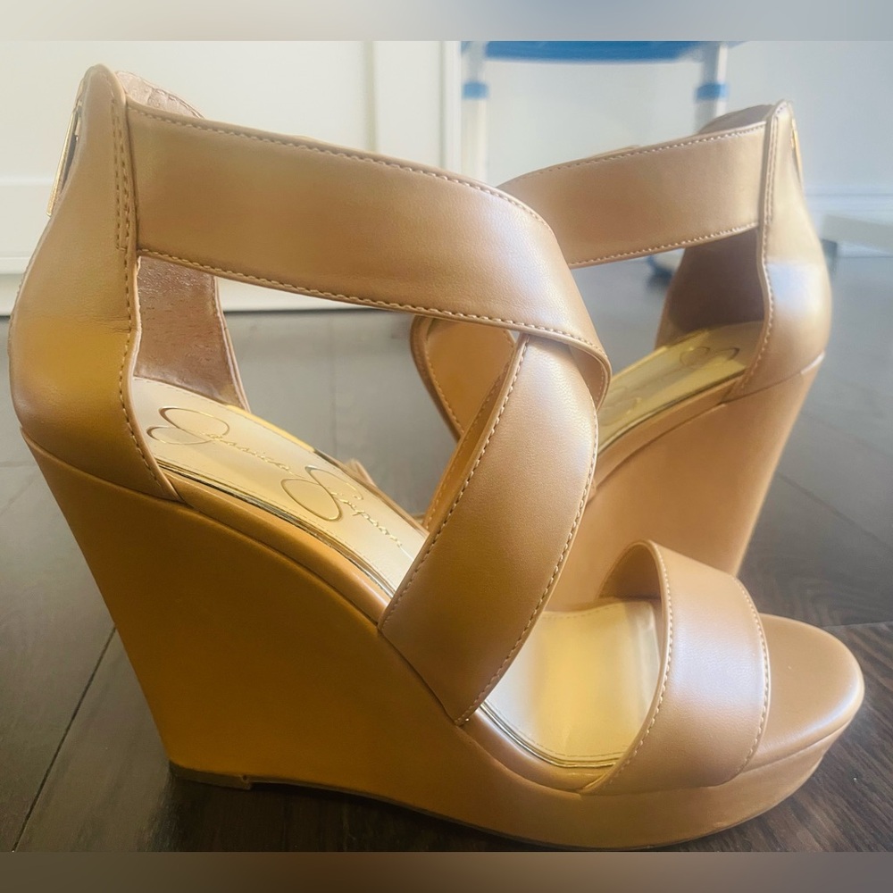 Jessica Simpson Brown Wedge Heels